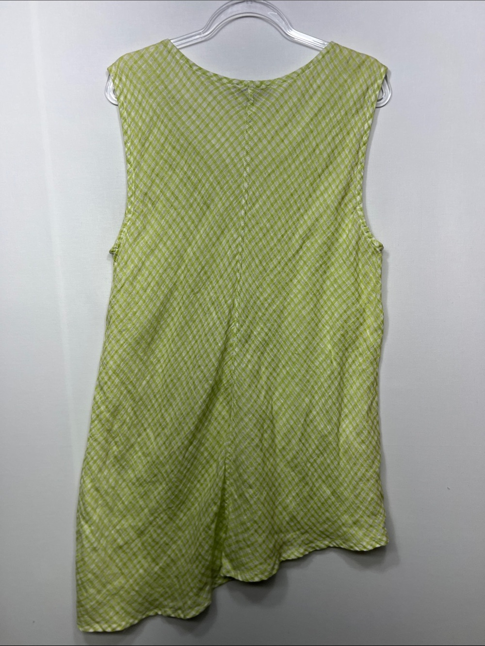 FLAX Light Green Sleeveless V-Neck Tunic Top - Picture 6 of 10